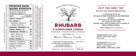 Split Tree Rhubarb and Elderflower Cordial