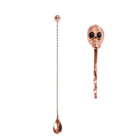 Barspoon With Skull Copper