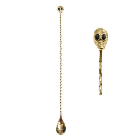 Barspoon With Skull Gold